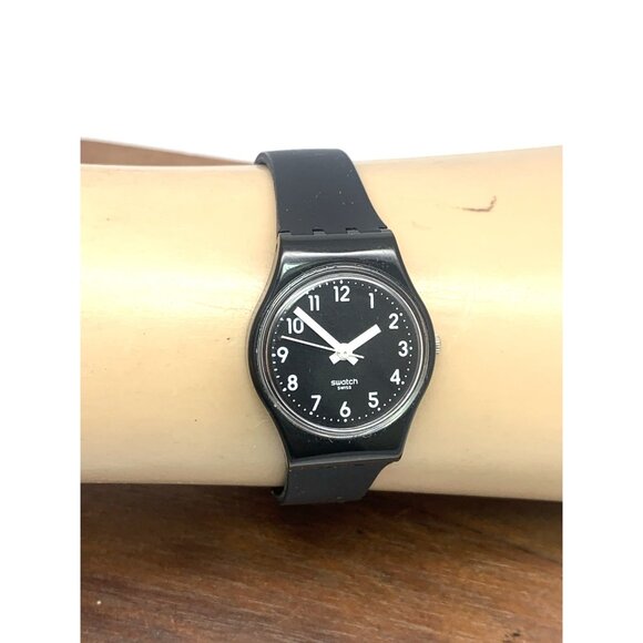 Swatch Women's Watch LB17OE Lady Black Single Swiss Quartz Rubber Band 25mm - Picture 10 of 13